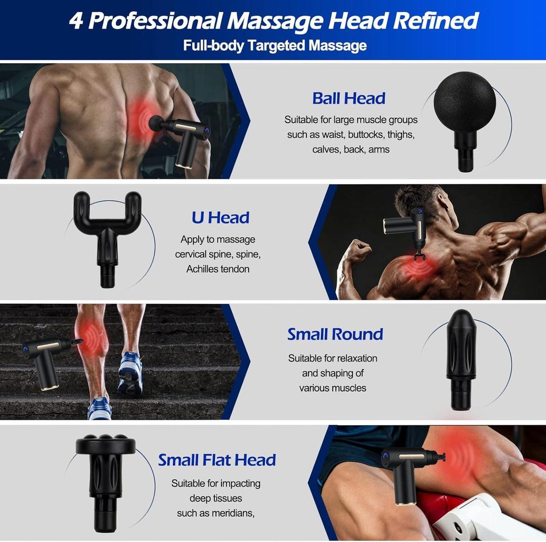 Relief Muscle Tension Massage Gun black ABS
