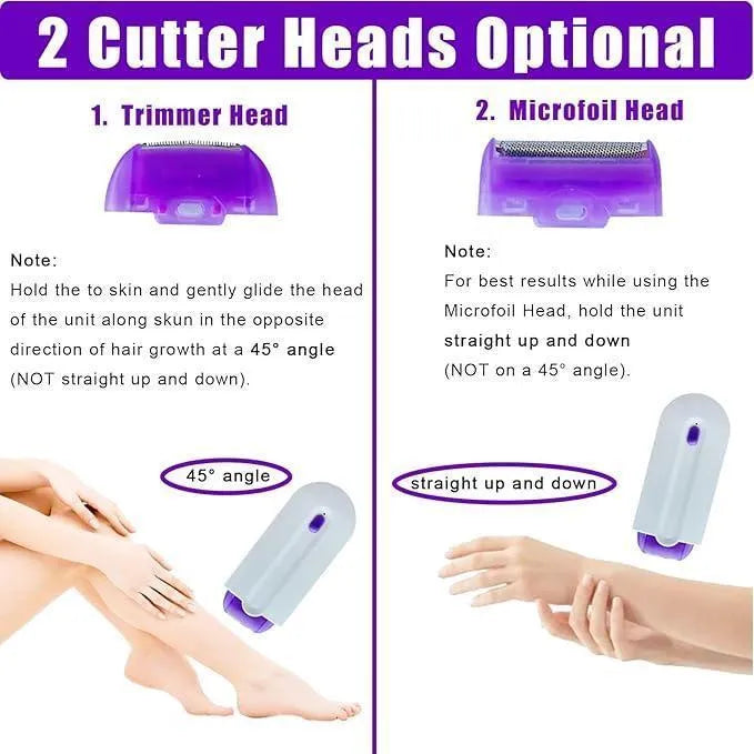 Rechargeable Hair Shaver purple ABS Women Sensitive Skin