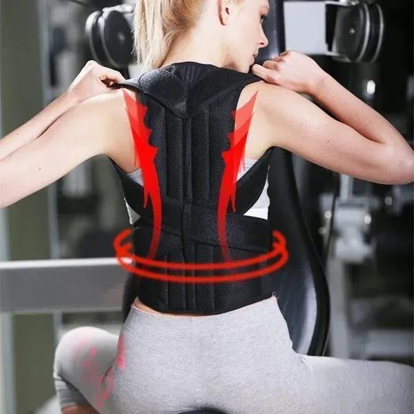 Posture Corrector Belt Black Breathable Lightweight