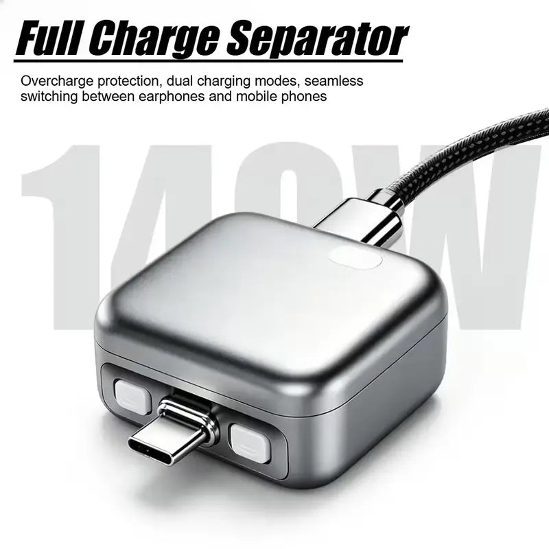 Smart Full Charge Self-Cut Type C- Adapter, Universal Auto Disconnect For Night Charging over Charge Prevention Separater