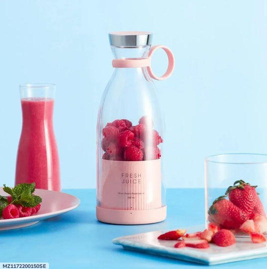 Mini Blender Pink Clear ABS for Home Office