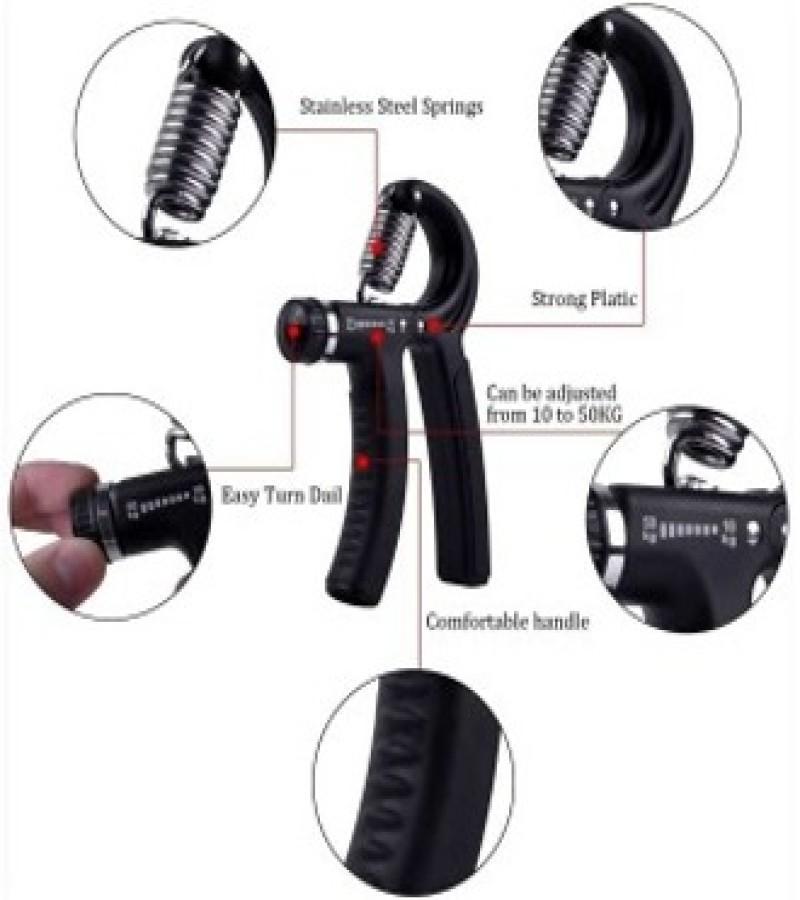 Adjustable Spring Hand Gripper blue Black 60Kg