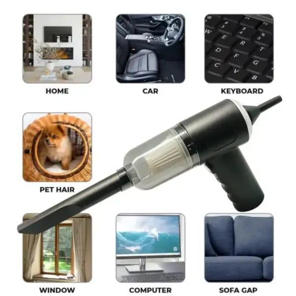 Portable 3-in-1 Car vacuum Cleaner Black ABS