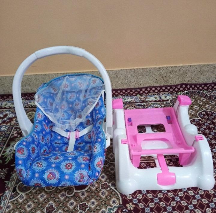 3-in-1 Baby Carry Cot with Sun Cover and Storage