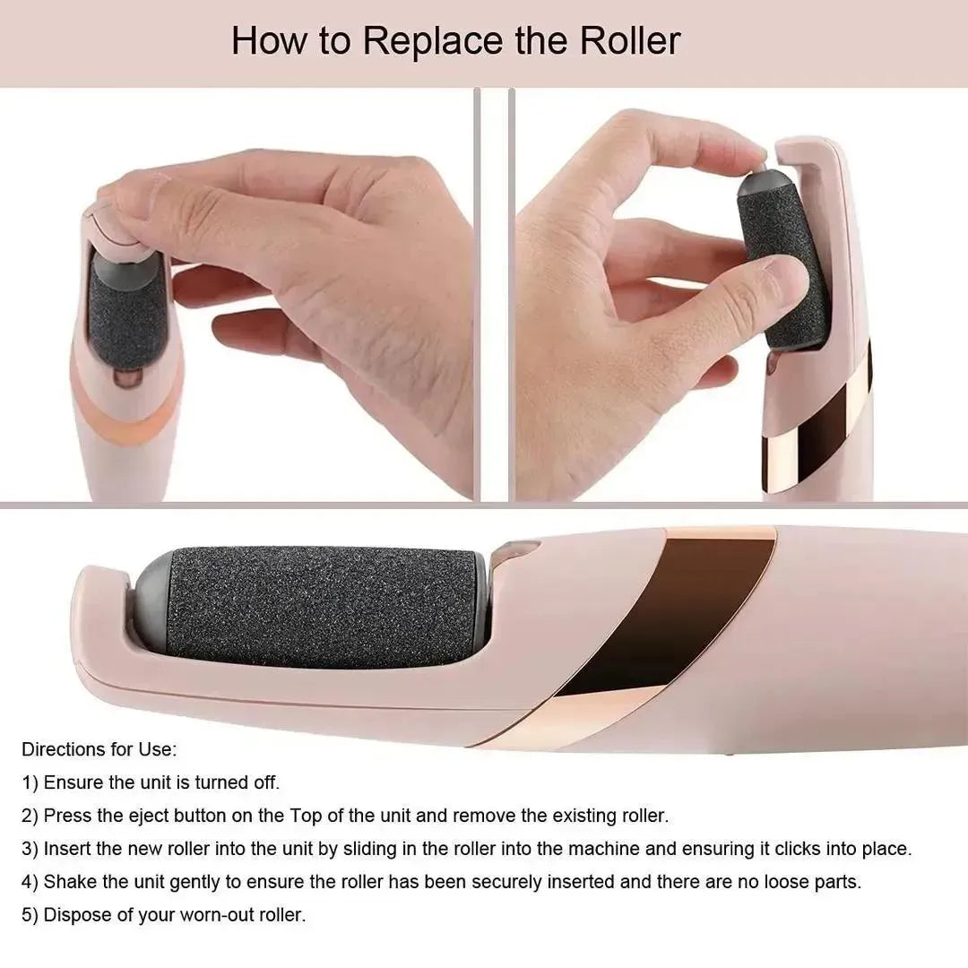Rechargeable Foot pedicure Machine with coarse Exfoliating Surface