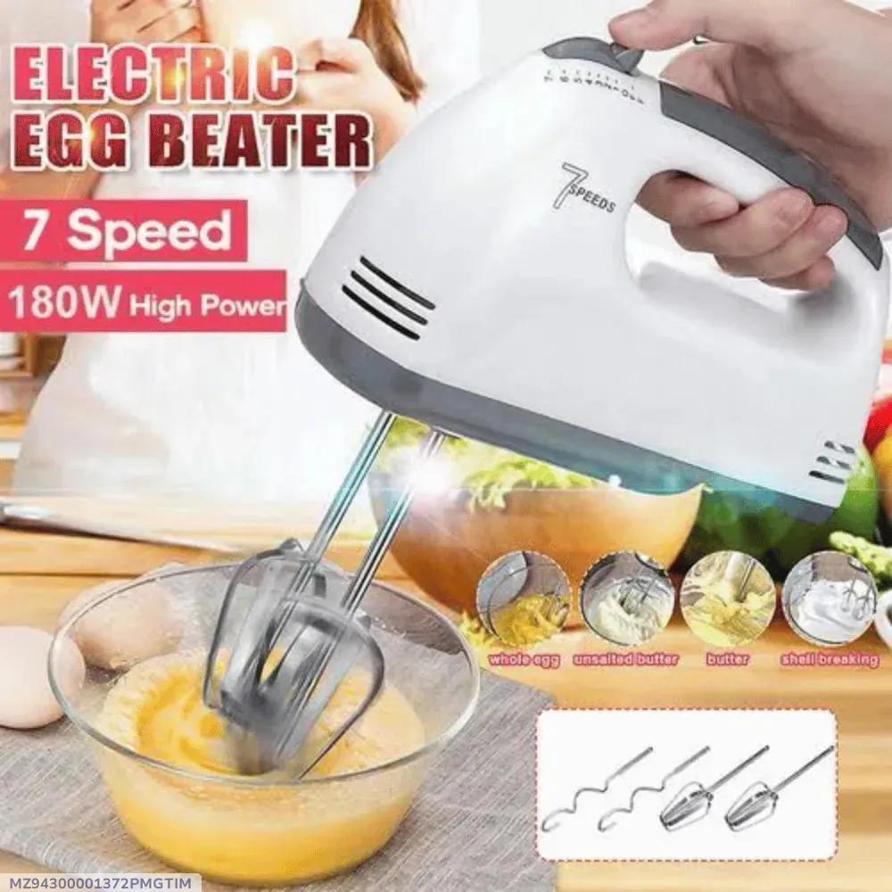 Electric Egg Beater 7 Speed 180W White