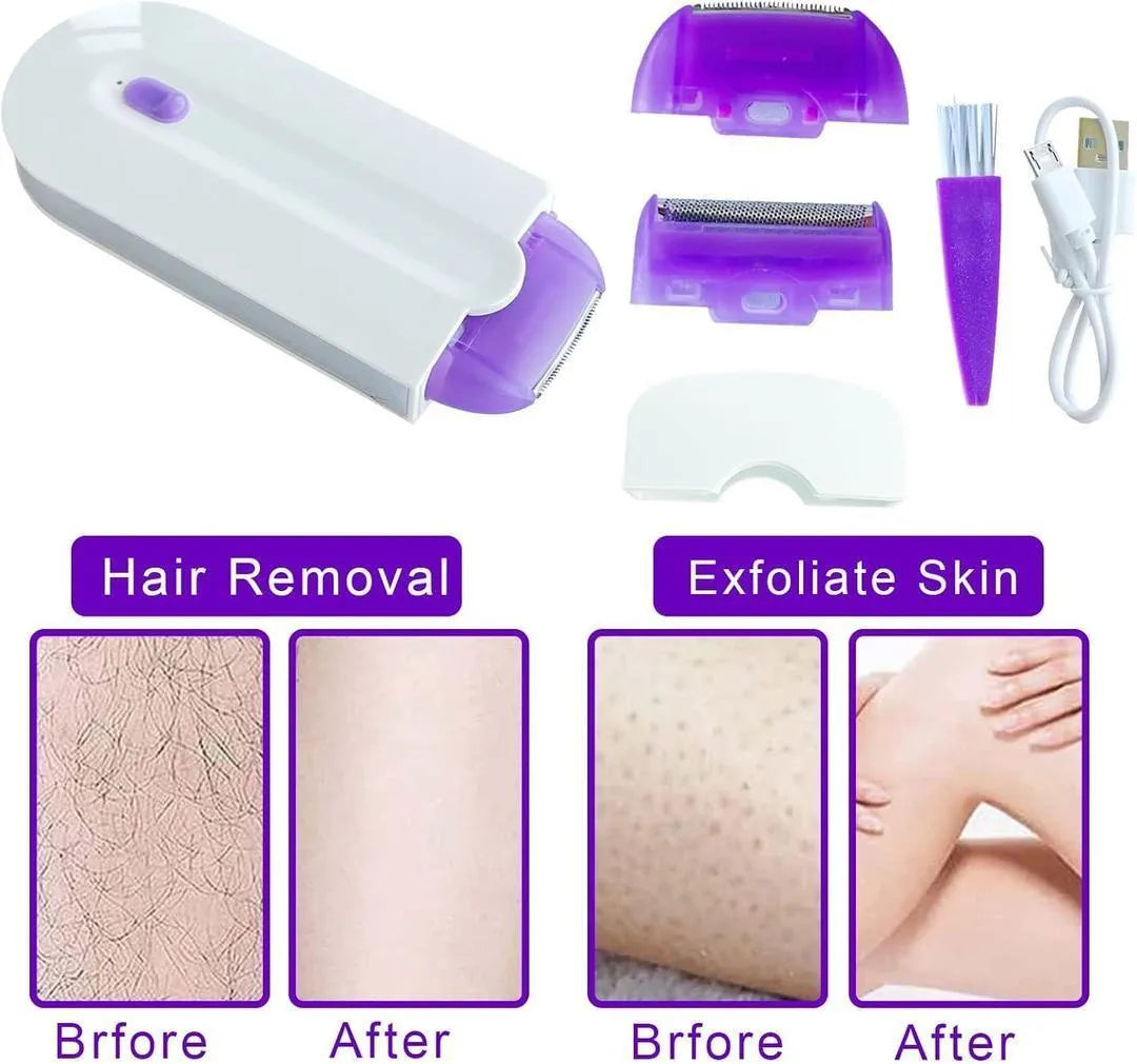 Rechargeable Hair Shaver purple ABS Women Sensitive Skin
