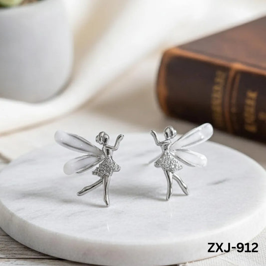 Butterfly Earrings Silver Golden Lightweight
