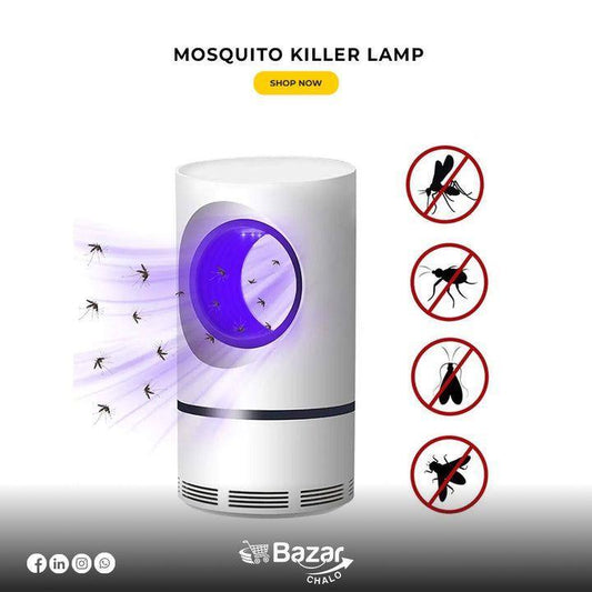 USB Rechargeable Mosquito Killer Lamp White 27×13cm ABS