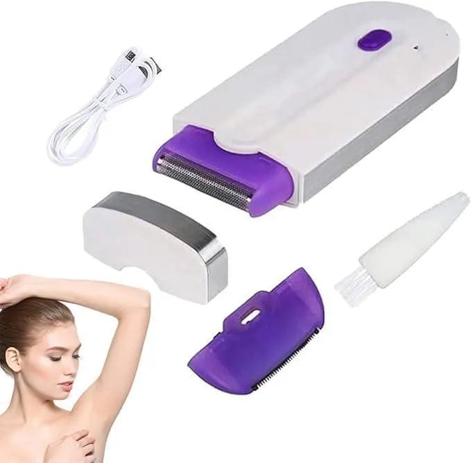 Rechargeable Hair Shaver purple ABS Women Sensitive Skin