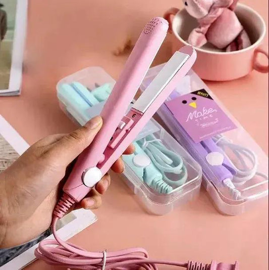 Mini Hair Straightener pink blue Fast Drying