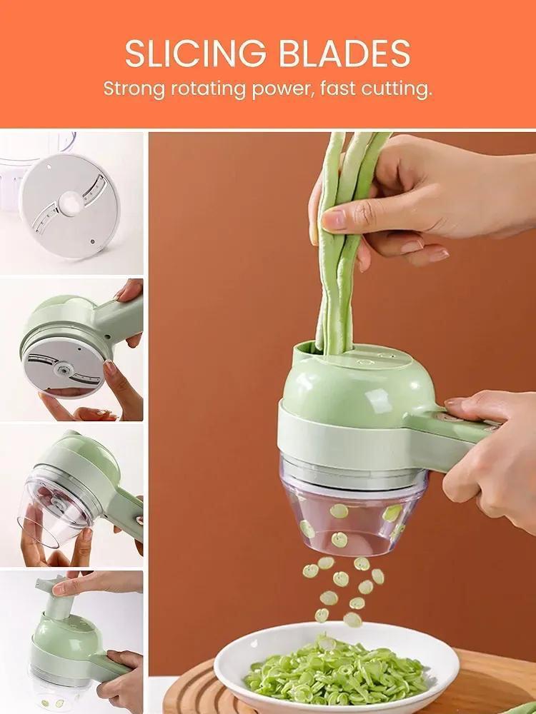 Electric Food Chopper Green ABS Tool