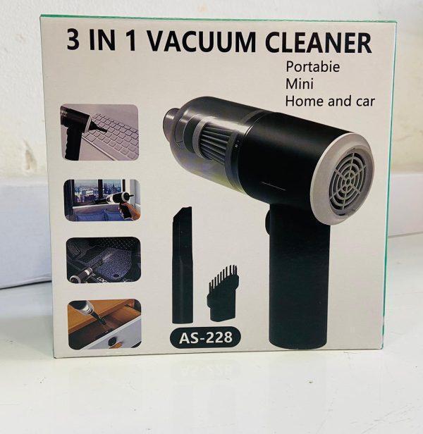 Portable 3-in-1 Car vacuum Cleaner Black ABS