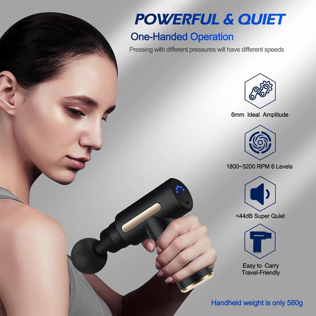 Relief Muscle Tension Massage Gun black ABS