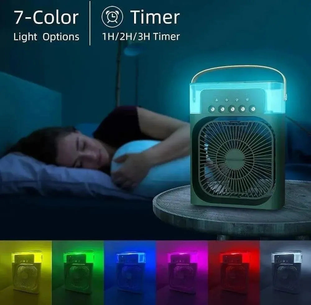 USB Rechargeable Disk Fan with Ice Cooling